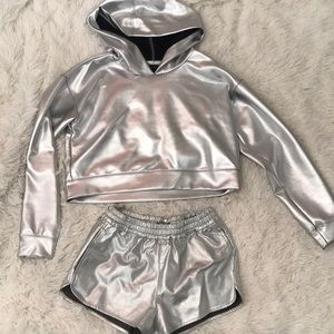 metallic matching set